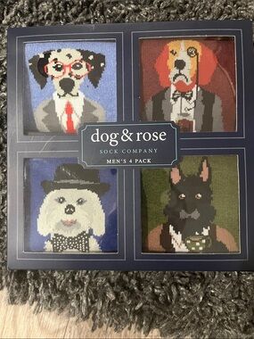 New Dog & Rose Sock Company Men’s Socks 4 Pack US 8-12